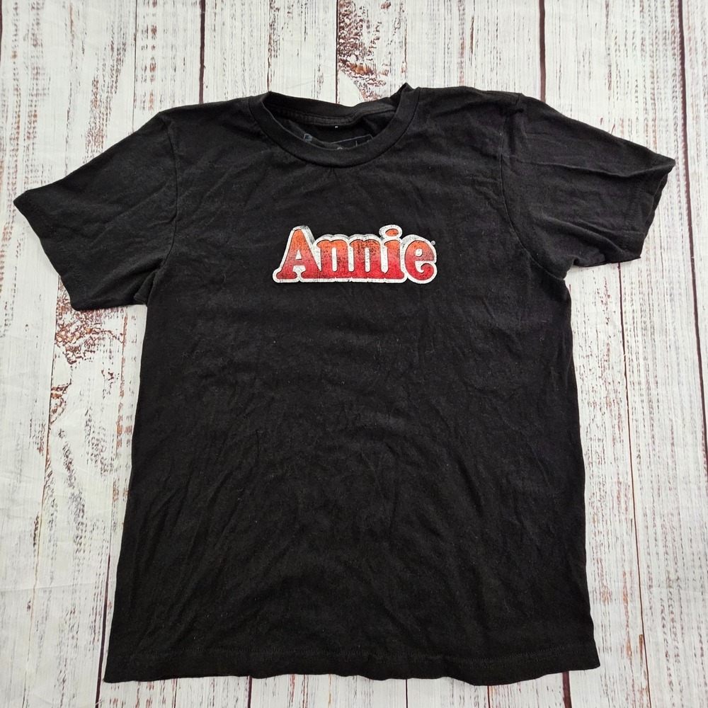 Annie Play & Movie Black Short Sleeve Cotton T-Shirt Youth L